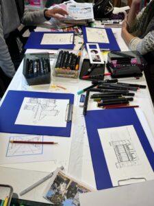 Atelier croquis urbain avec Raphaël Guery le samedi 9 novembre 2024 10h30-12h30