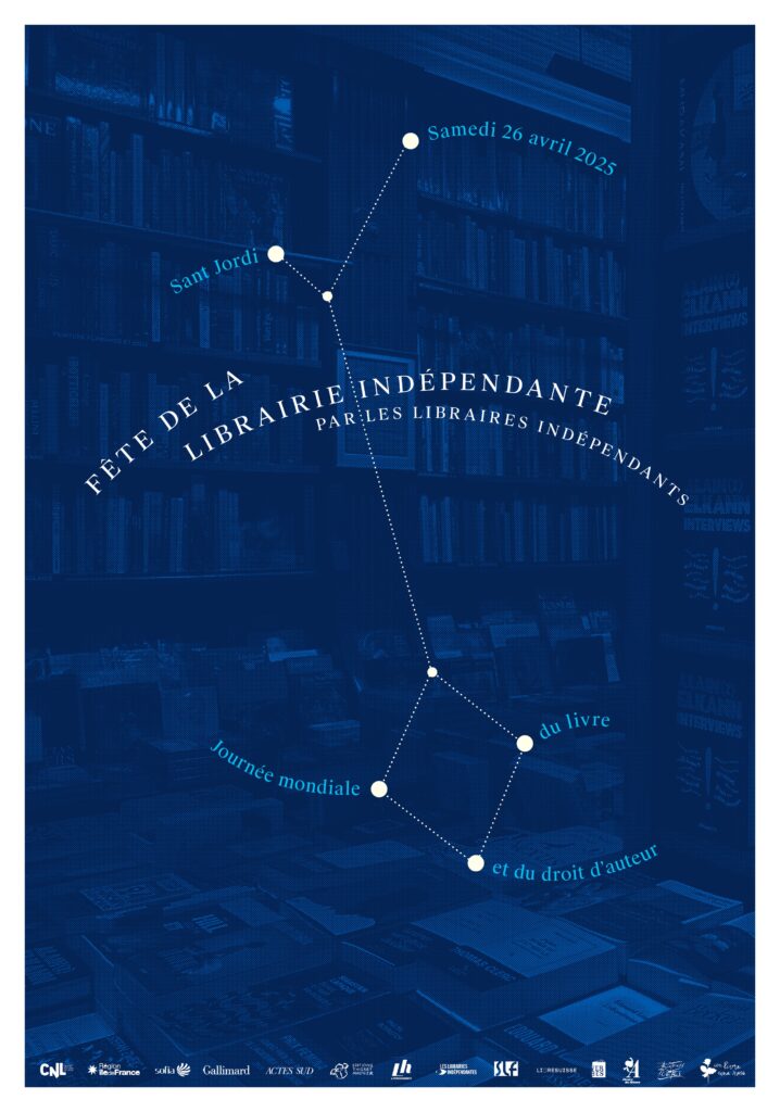 Affiche SANTJORDI avril 2025 fête des librairies indépendantes et du livre