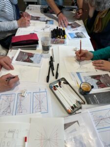 Atelier croquis urbain avec Raphaël Guéry samedi 22 mars 2025